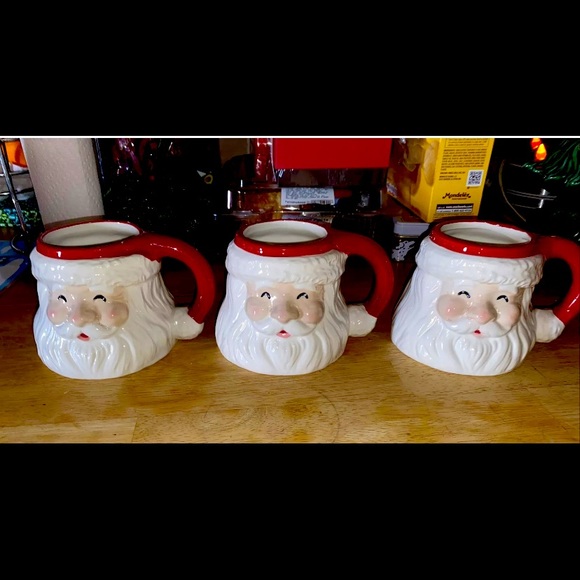 New Santa Claus Christmas coffee tea mugs cheers cutefun holiday